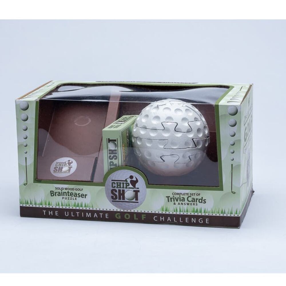 Project Genius Ultimate Golf  Challenge Brain Teaser Puzzle Trivia Jumbo Wooden